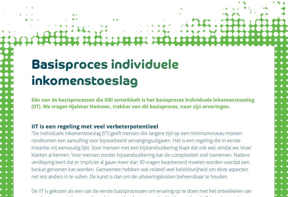 Basisproces Individuele Inkomenstoeslag - GBI Nieuws | Editie 2 ...